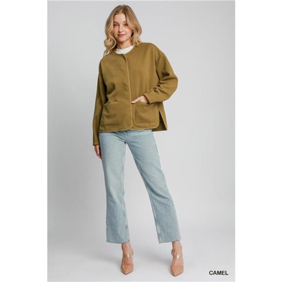 ✨NWT Umgee Textured Jacquard Jacket - Picture 3 of 5